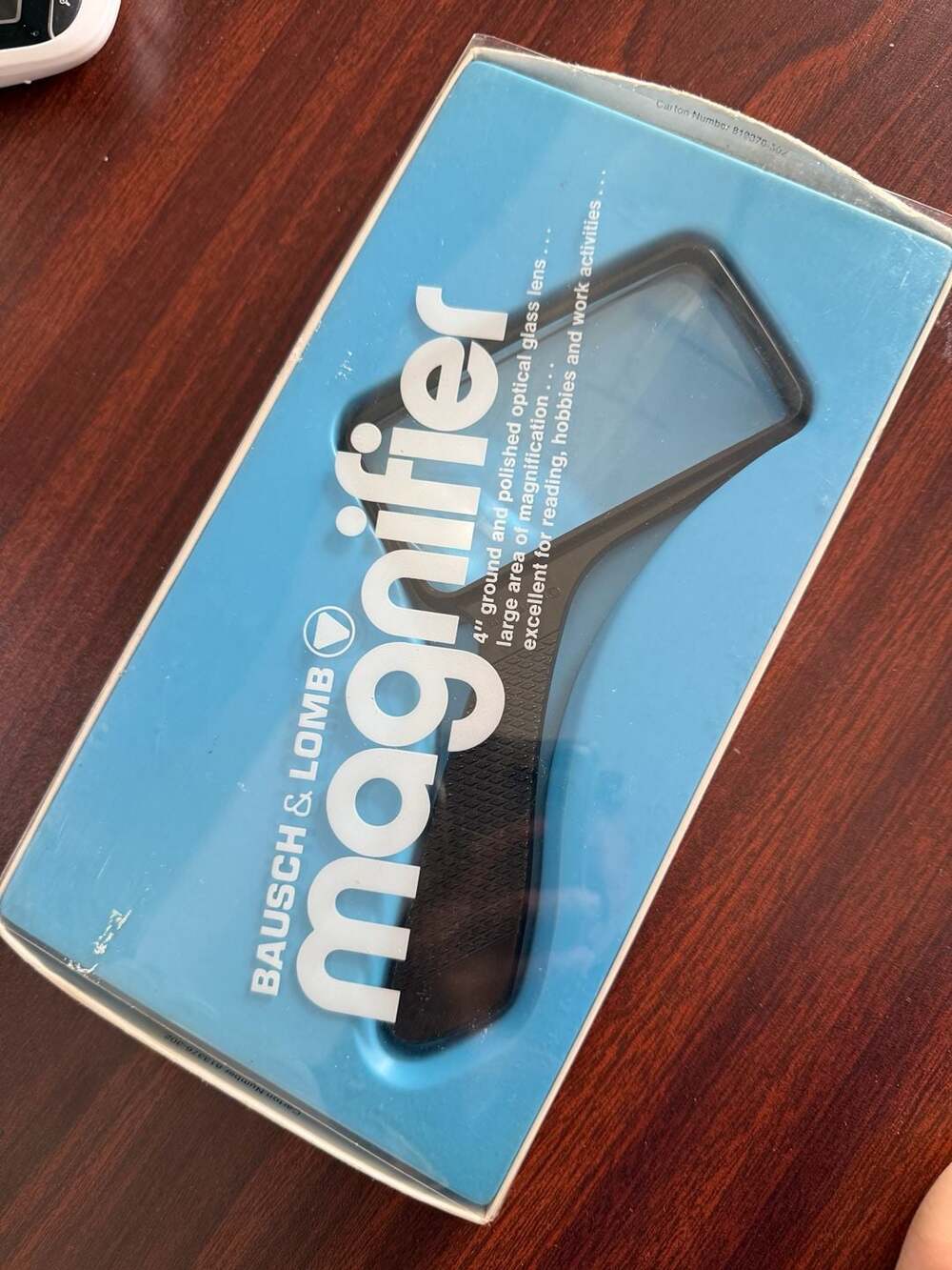 Bausch And Lomb Rectangular Ebony Magnifier 4 Inch Glass Lens